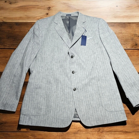 NWT Stafford Men's Classic Fit linen/Cotton blazer sport coat Sizes 48 REGLNG